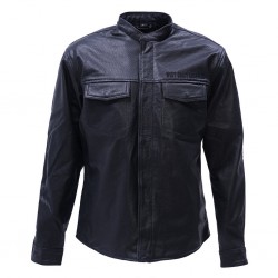 WEST COAST CHOPPERS- KOŽENÁ PERFOROVANÁ KOŠILE-OG PERFORATED LEATHER RIDING SHIRT BLACK